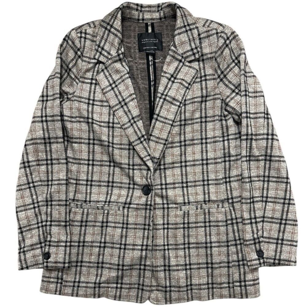 Sanctuary Plaid Business Blazer Size: S
